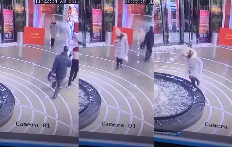 Gloeiende, wie heeft die verdomde fontein hier geplaatst?