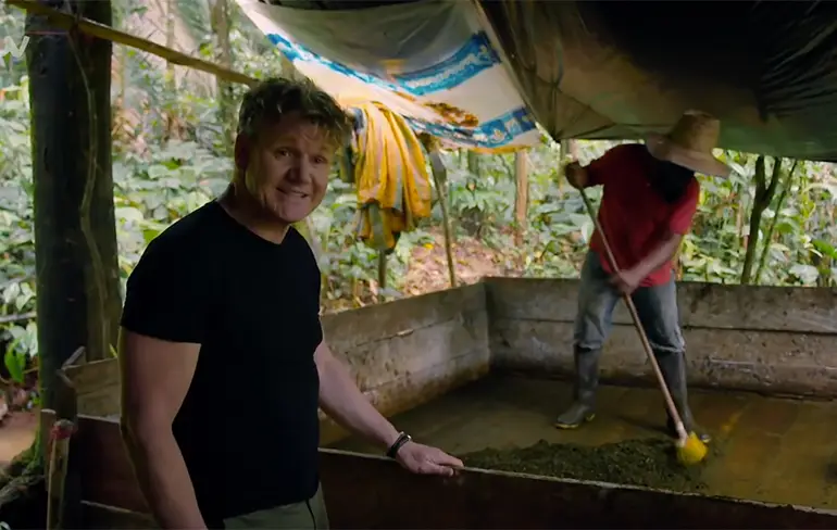 Gordon Ramsay gaat de jungle in om cocaïne te leren maken