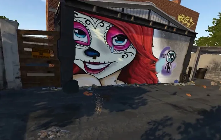 Graffiti op muren spuiten zonder kans om opgepakt te worden