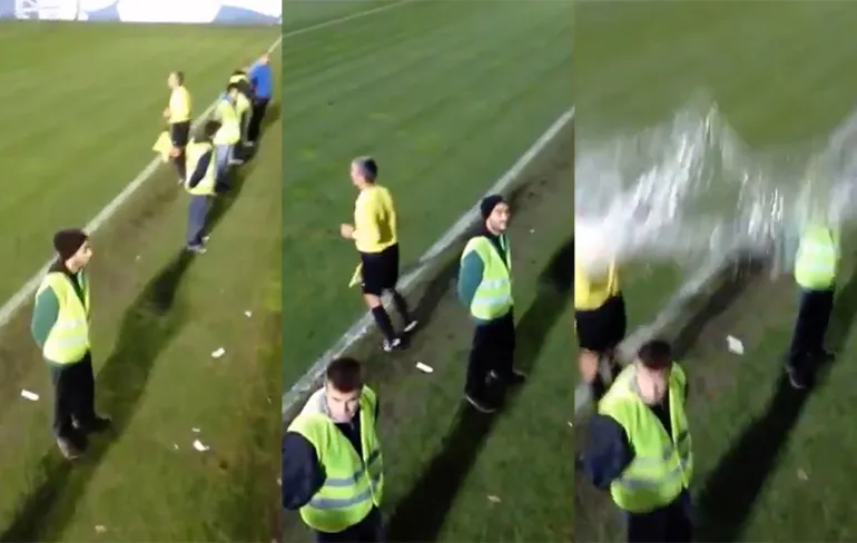 Grensrechter in Servië krijgt nat pak!