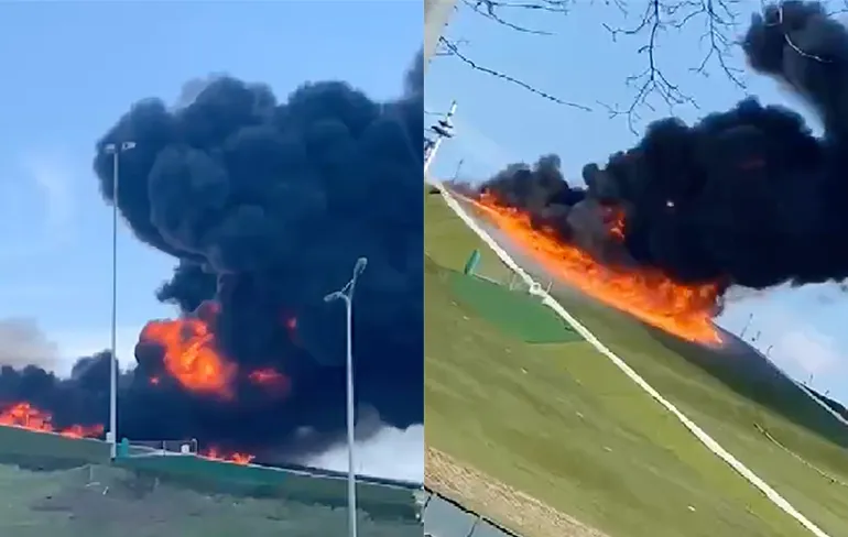 Grote fik bij Skibaan De Schans in Uden