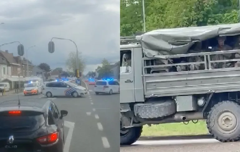 Grote paniek in Belgie met zoekactie naar zwaarbewapende beroepsmilitair