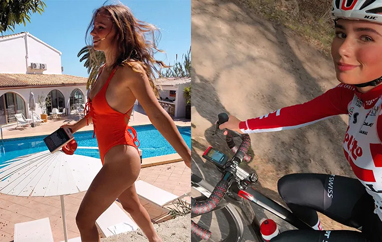 He he, heeft DJ Nicky Romero eindelijk beet bij wielrenbabe Puck Moonen?