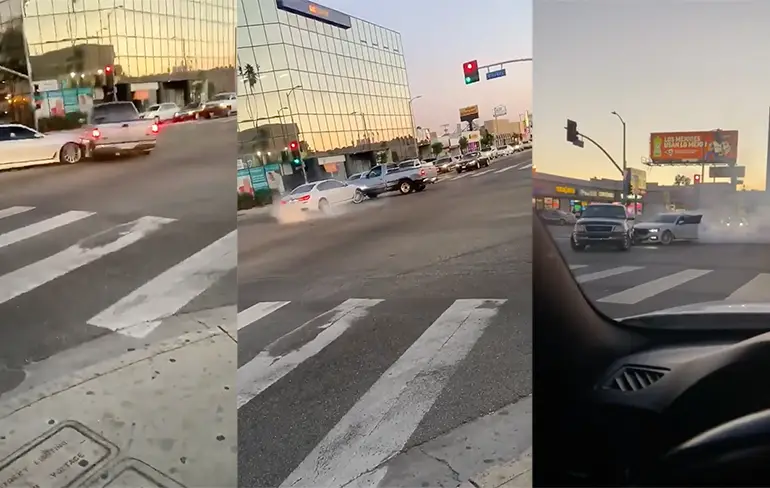 Heftige road rage in North Hollywood vastgelegd op beeld