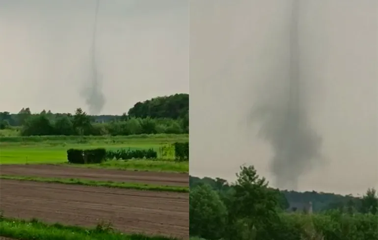 Hele grote windhoos gespot in Zundert
