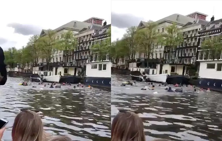 Helemaal zuur is als je boot is gezonken op Koningsdag