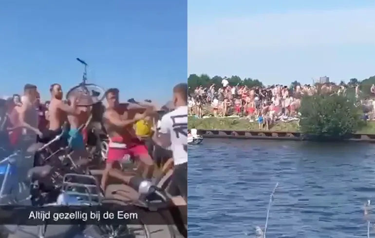 Hemelvaartsdag 2020 was LIT: Vechtpartij aan de oevers van de Eem