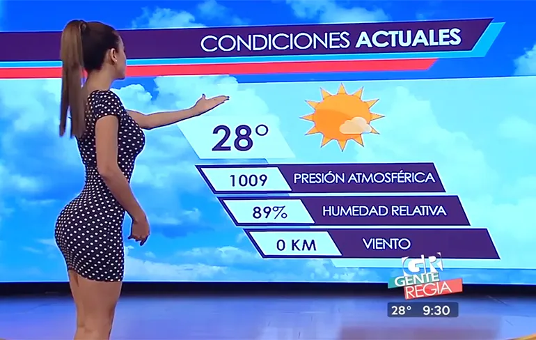 Het weerbericht met de Mexicaanse Yanet Garcia is nog steeds kokend heet!