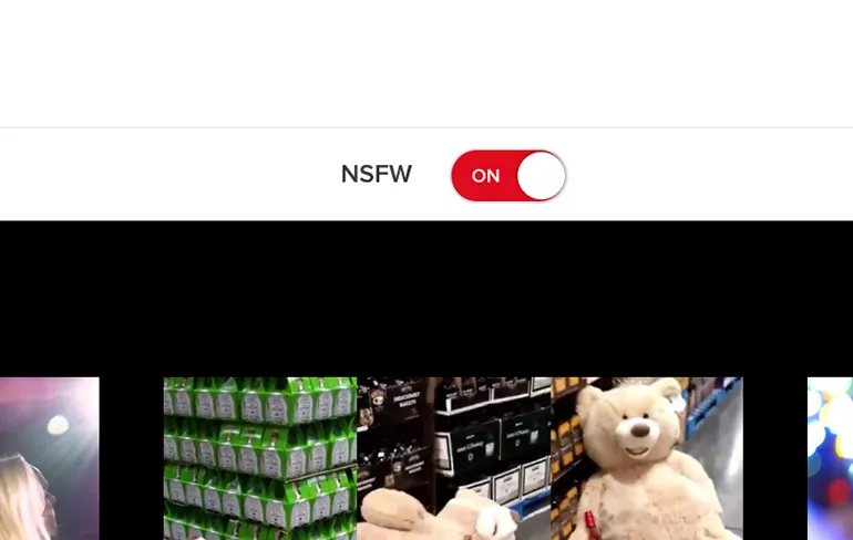Huishoudelijke mededeling: Vergeet niet om de NSFW knop aan te zetten