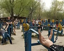 Hydropark Kiev is een iets andere sportschool