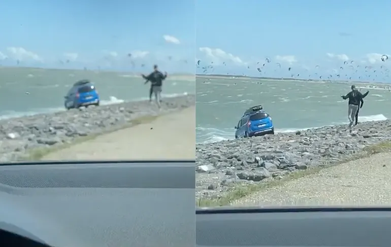 Iemand duidelijk zijn handrem vergeten in Zeeland