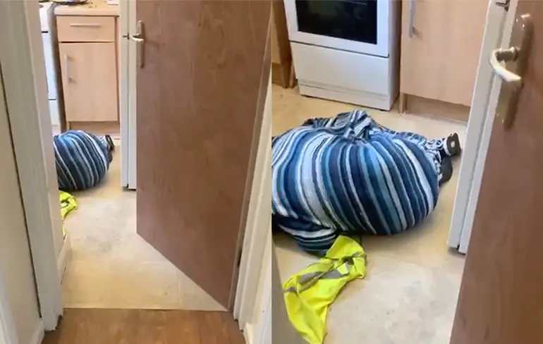 Iemand heeft duidelijk een sterk goedje genomen en er een puinhoop van gemaakt