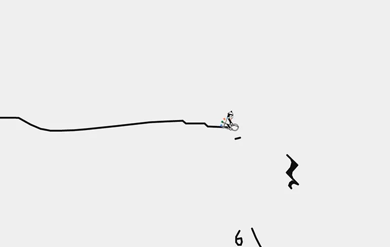 Iemand met tijd te veel: Line Rider op muziek Mountain King