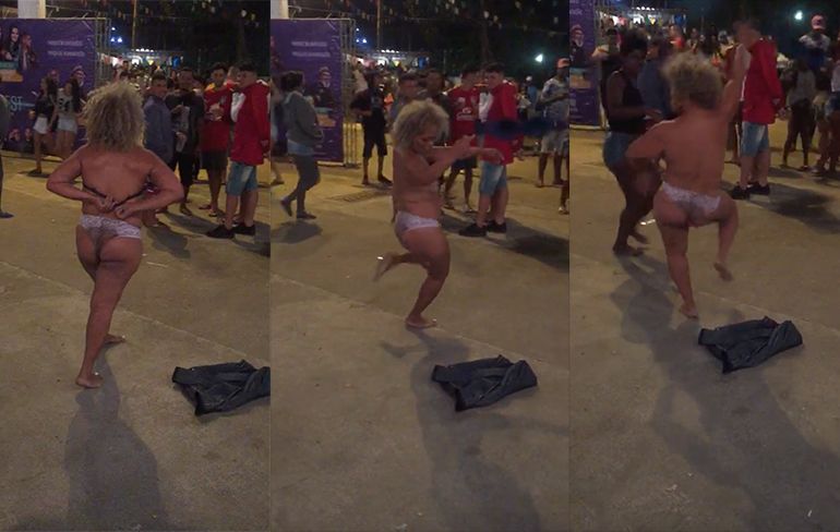 Internet kan uit: Vrouw danst en doet wat kleding uit