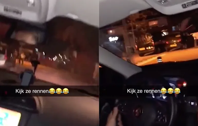 Jongeren van de buurt pesten met een nep sirene