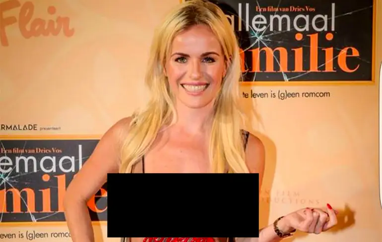 Josje en pikante outfit is leuke verschijning op premiere Vlaamse film