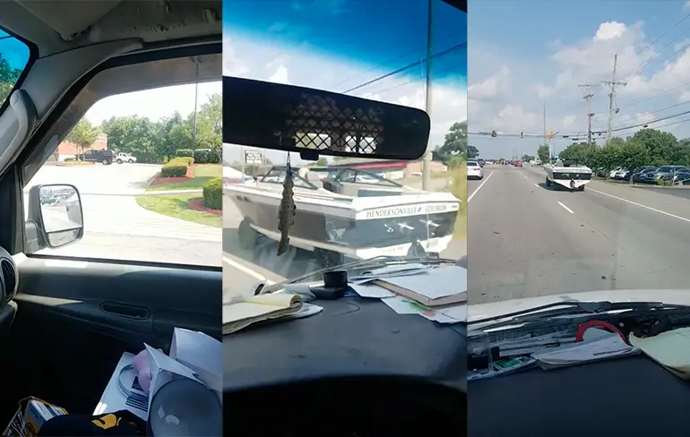 Kapitein trapt boot even op zijn staart op de weg