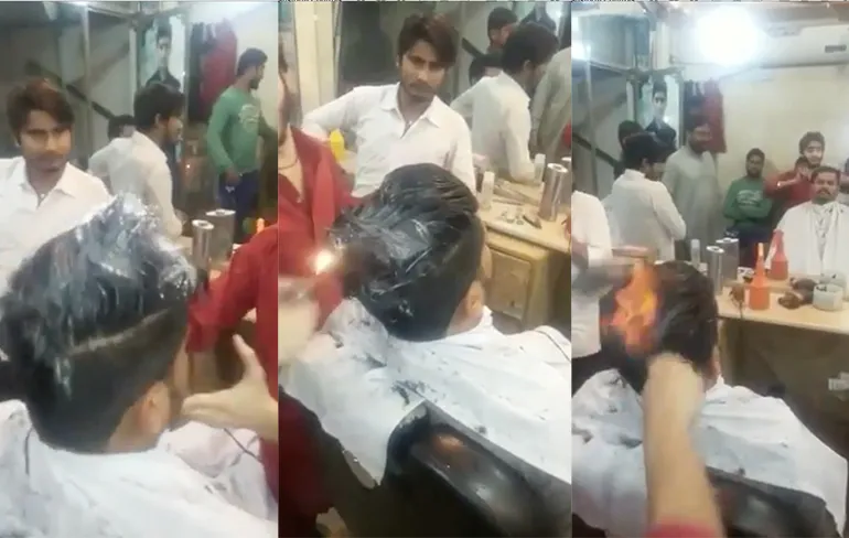 Kapper maakt er echt een vlammend kapsel van!