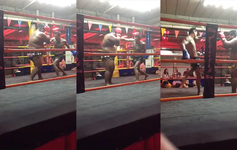 Kickboxer heeft een paar trappen in huis waar je zeker van gaat slapen
