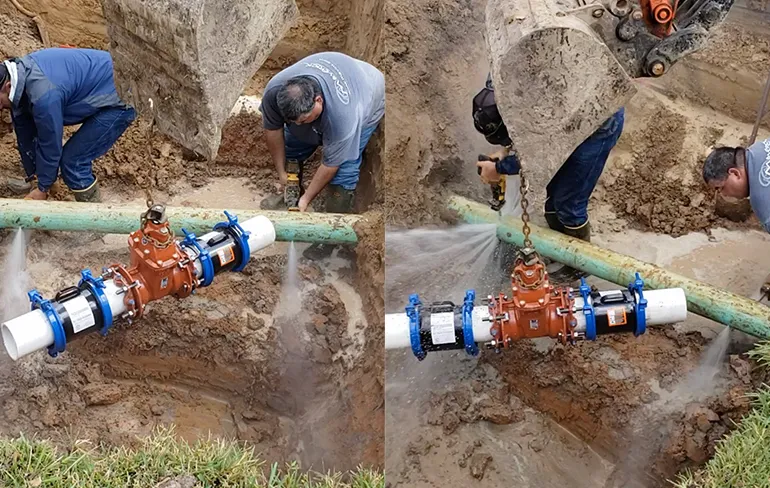 Kleine douche tijdens werkzaamheden aan hoofdriool