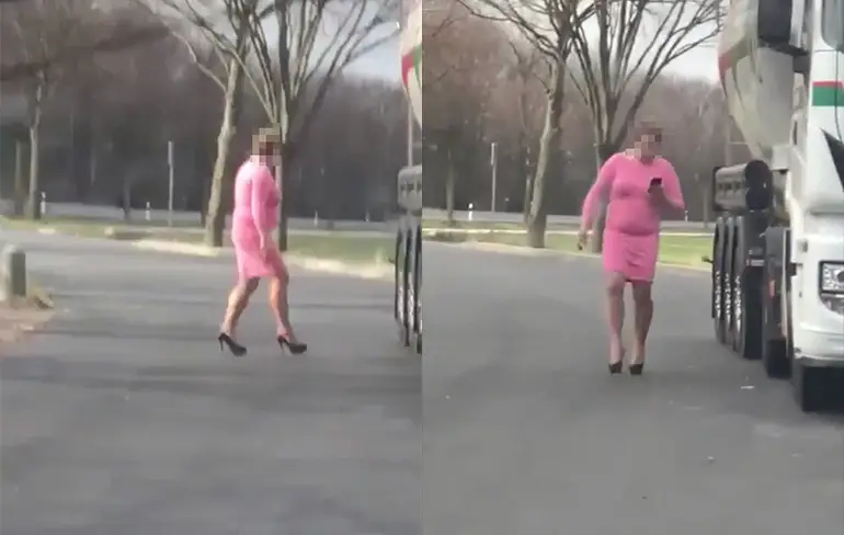 Kom op he, het is 2019! Een chauffeur in vrouwenkleding is niet raar!