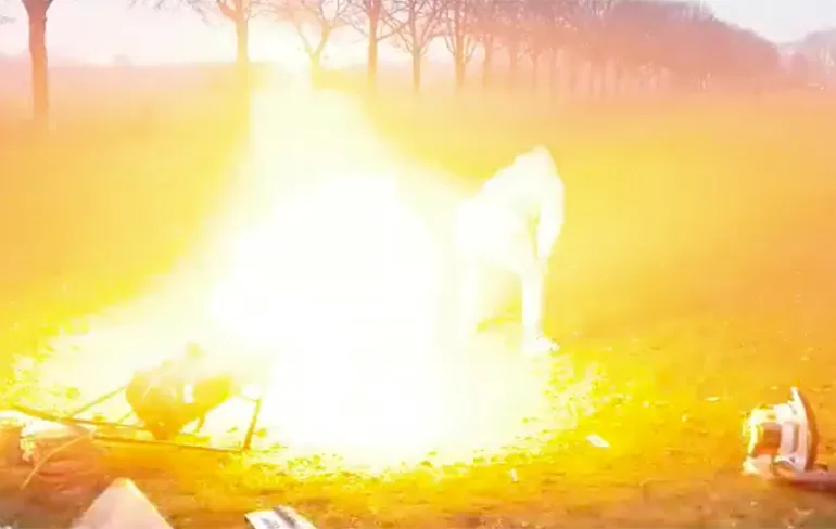 Kontje carbid schieten in Wesepe