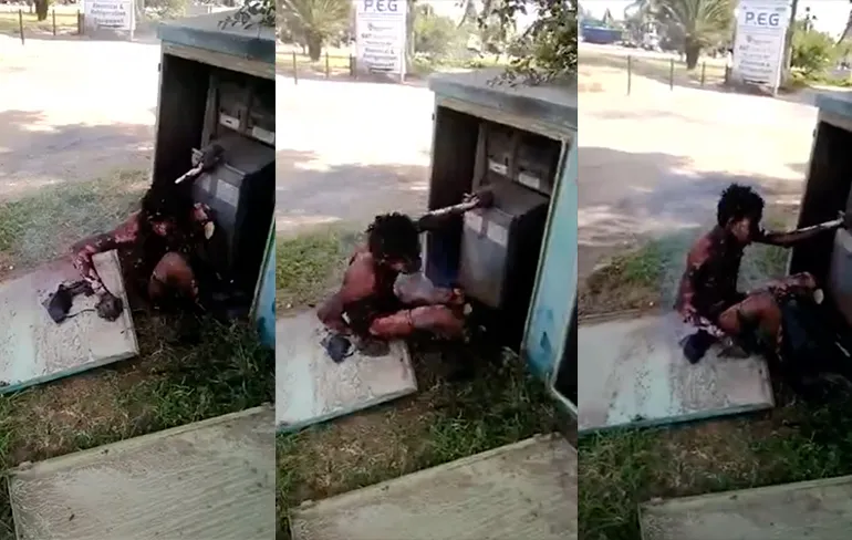 Koperdief in Zuid-Afrika letterlijk geroosterd