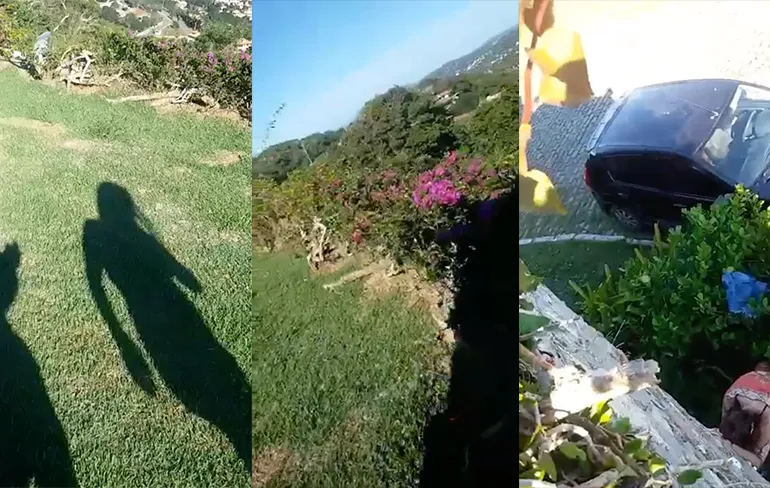 Koppel denkt ongestoord nummertje te maken in de buitenlucht... Lukt niet!