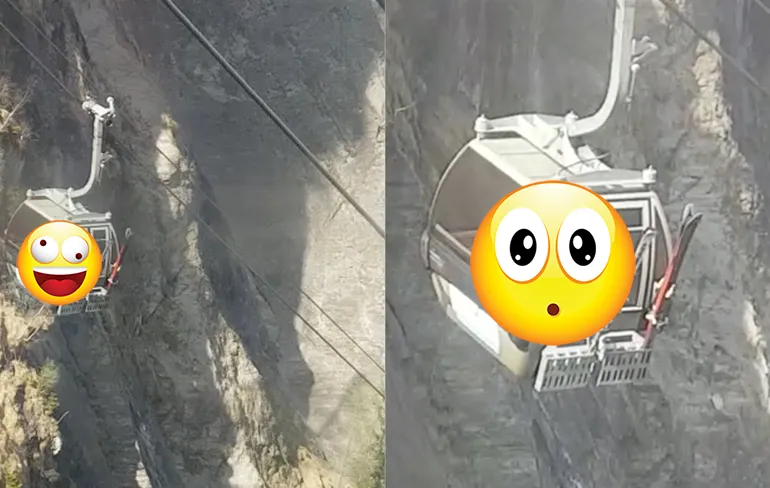 Koppel kan ritje in kabelbaan zeker van bucket list strepen