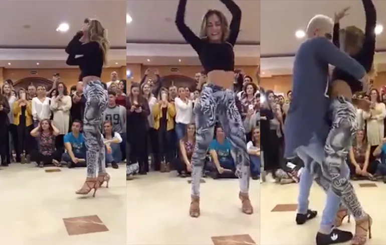 Koppeltje laat hele sensuele dans zien op nummer Despacito