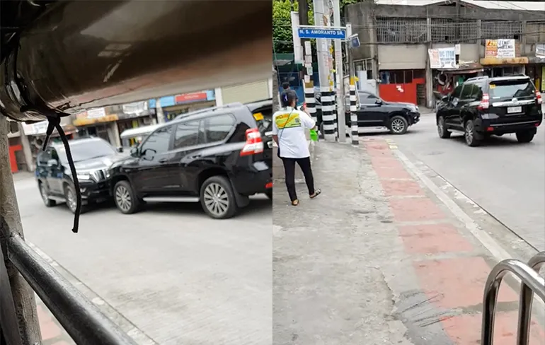 Land Cruisers op de Filipijnen vechten uit wie moet wijken