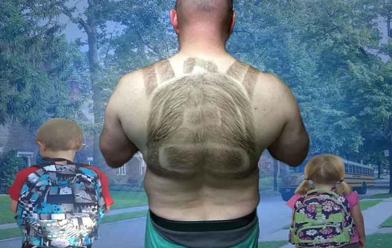 Last van veel rughaar? Scheer er eens een motiefje in!