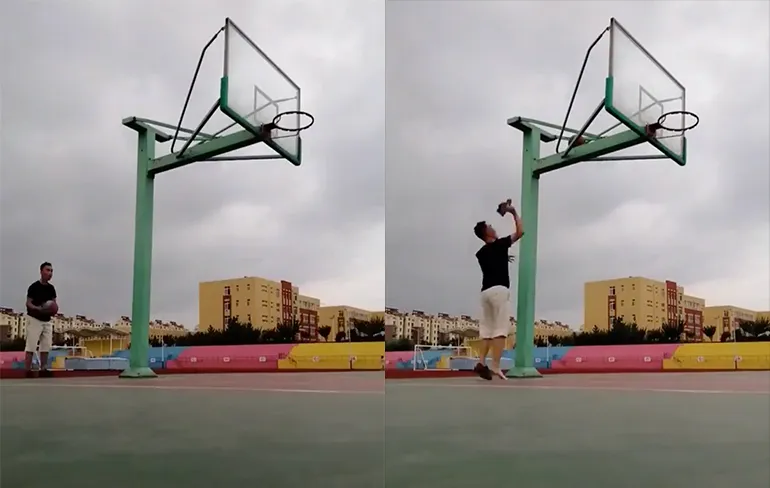 Gerucht gaat dat hij nog steeds bezig is op het basketbalveld