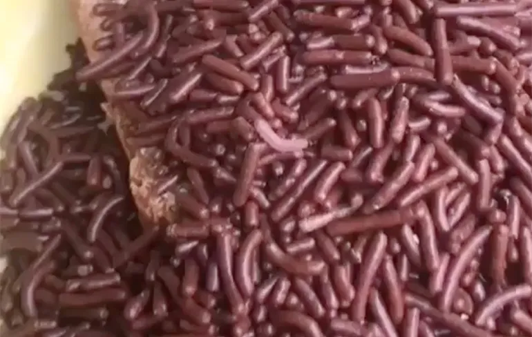 Lekker smullen van een boterham hagelslag...