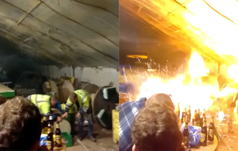 Lekker spelen met carbid en bijna de zolder opblazen