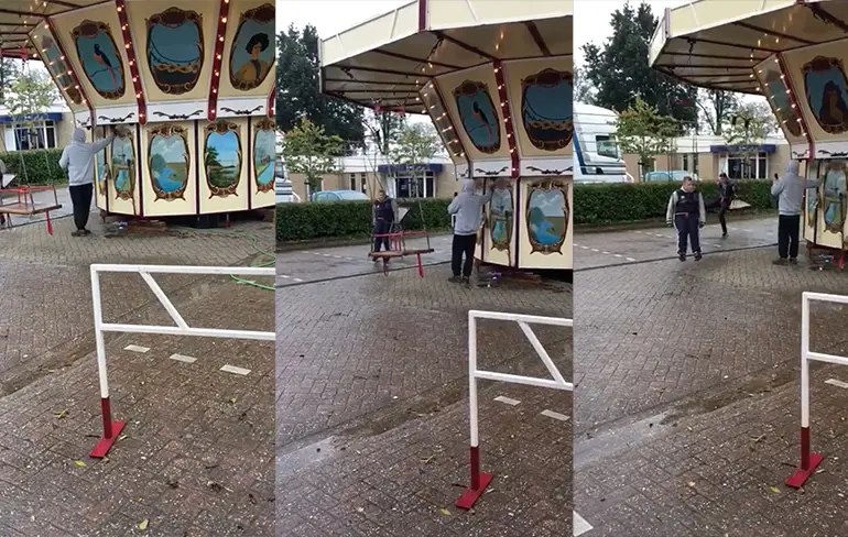 Lekker wezen zwemmen? Nee, in de zweefmolen gezeten!