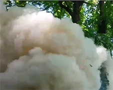 Leuk voor de buren: Je eigen bladblazer vulkaan