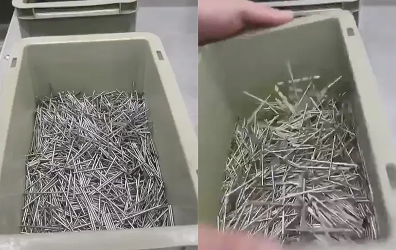 Lijkt wel goochelarij: Spijkers sorteren doe je zo
