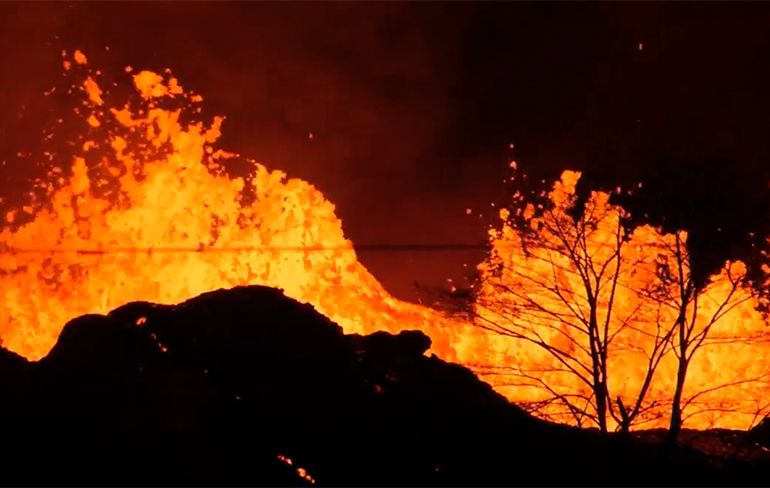 Livestream lava van actieve vulkaan Kilauea op Hawaii