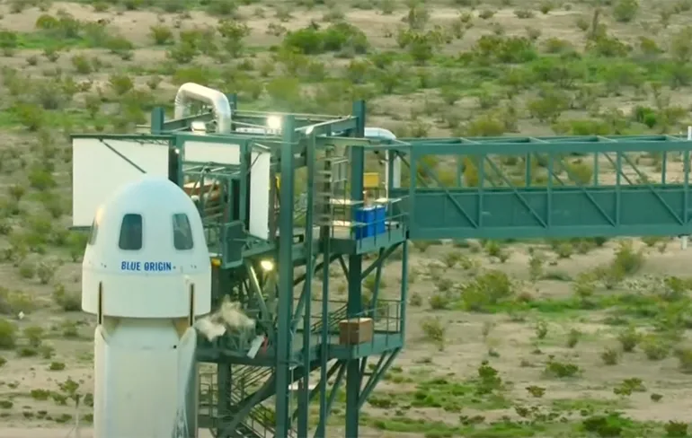 Livestream: Eerste bemande ruimtevlucht Blue Origin met Jeff Bezos aan boord