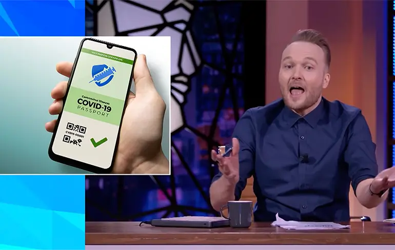 Lubach over dat een vaccinatiepaspoort geen discriminatie is