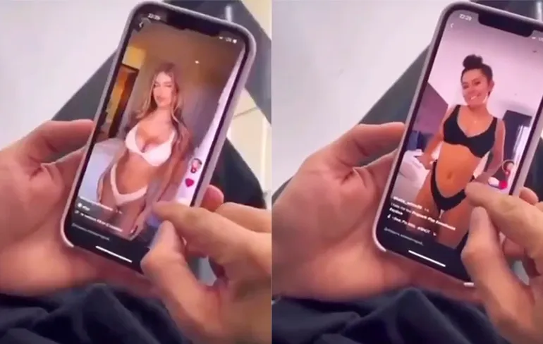 Man denkt ongestoord van Tik Tok dames te kunnen genieten