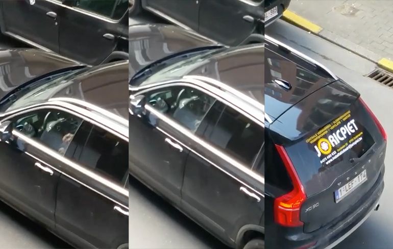Man in Belgische Oudenaarde haalt in auto wat stoom van de ketel...