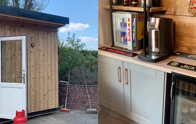 Man in Wales heeft enorme mancave tijdens lockdown periode gemaakt