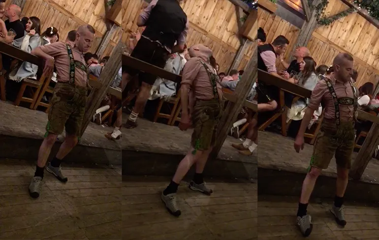 Man komt erachter dat drinken op Oktoberfest echt topsport is