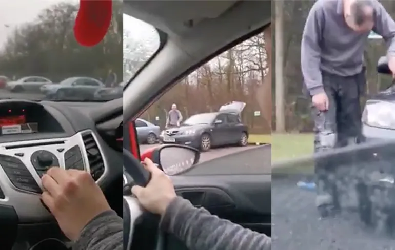 Man met zachte band trollen met nummer Pump It Up