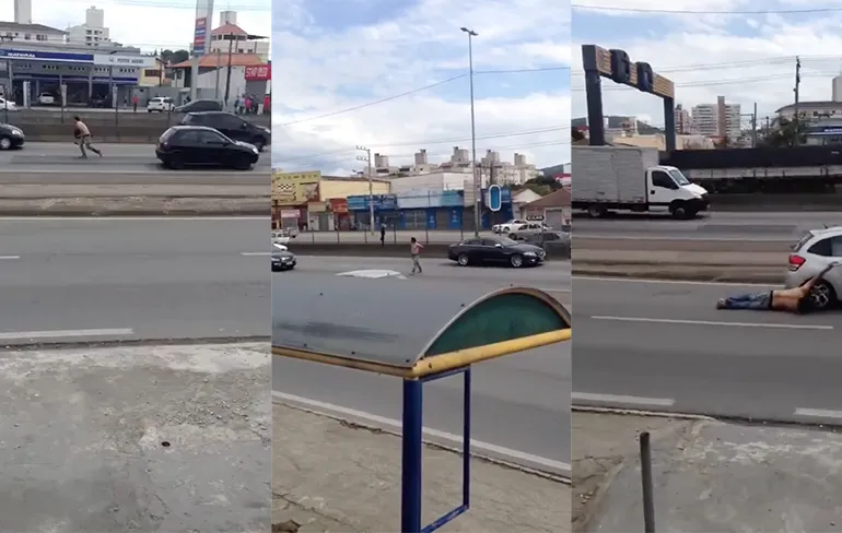 Man onder invloed van drugs laat zich graag mee sleuren door auto