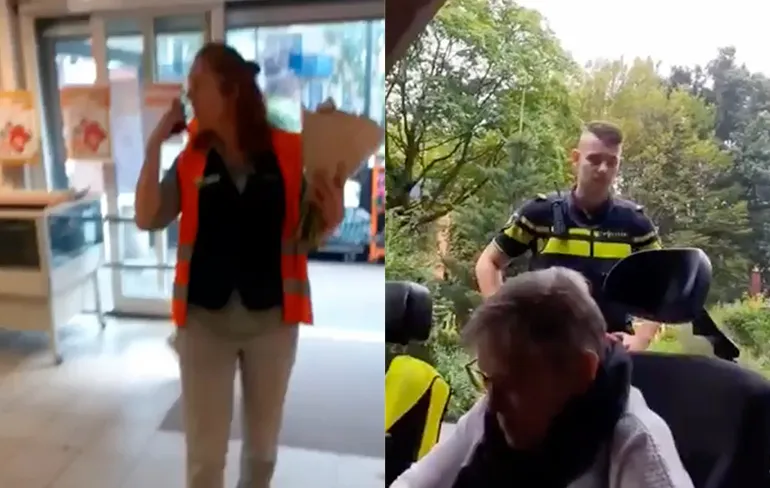 Man weigert winkelwagentje voor kopen bloemetje moeder en wordt gearresteerd