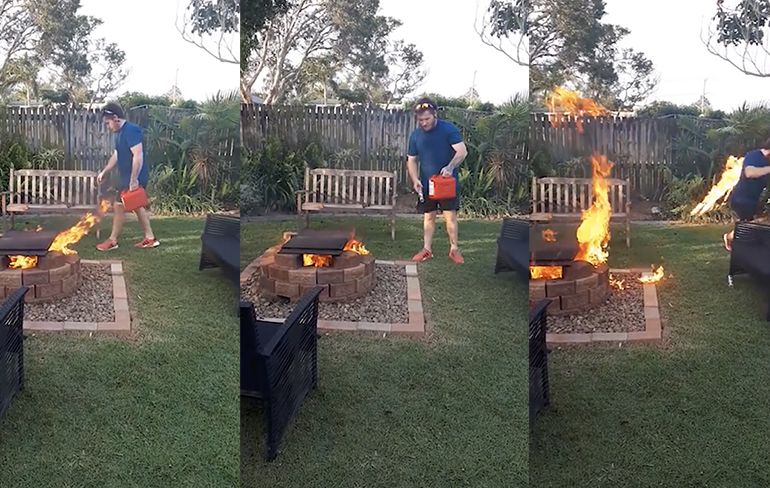 Man zet per ongeluk tuin in lichterlaaie tijdens BBQ