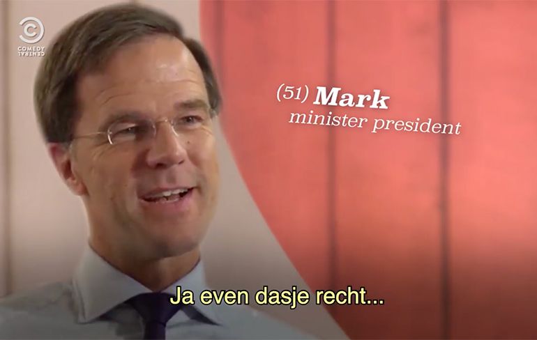 Mark Rutte opvallende kandidaat in programma First Dates...